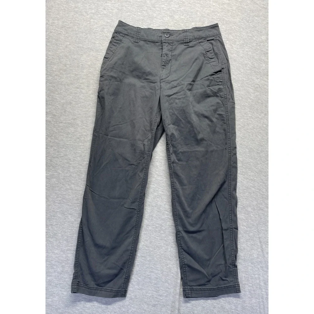 Old Navy OG Chino Pants Mens Medium Gray Cotton Stretch High Rise Straight Leg